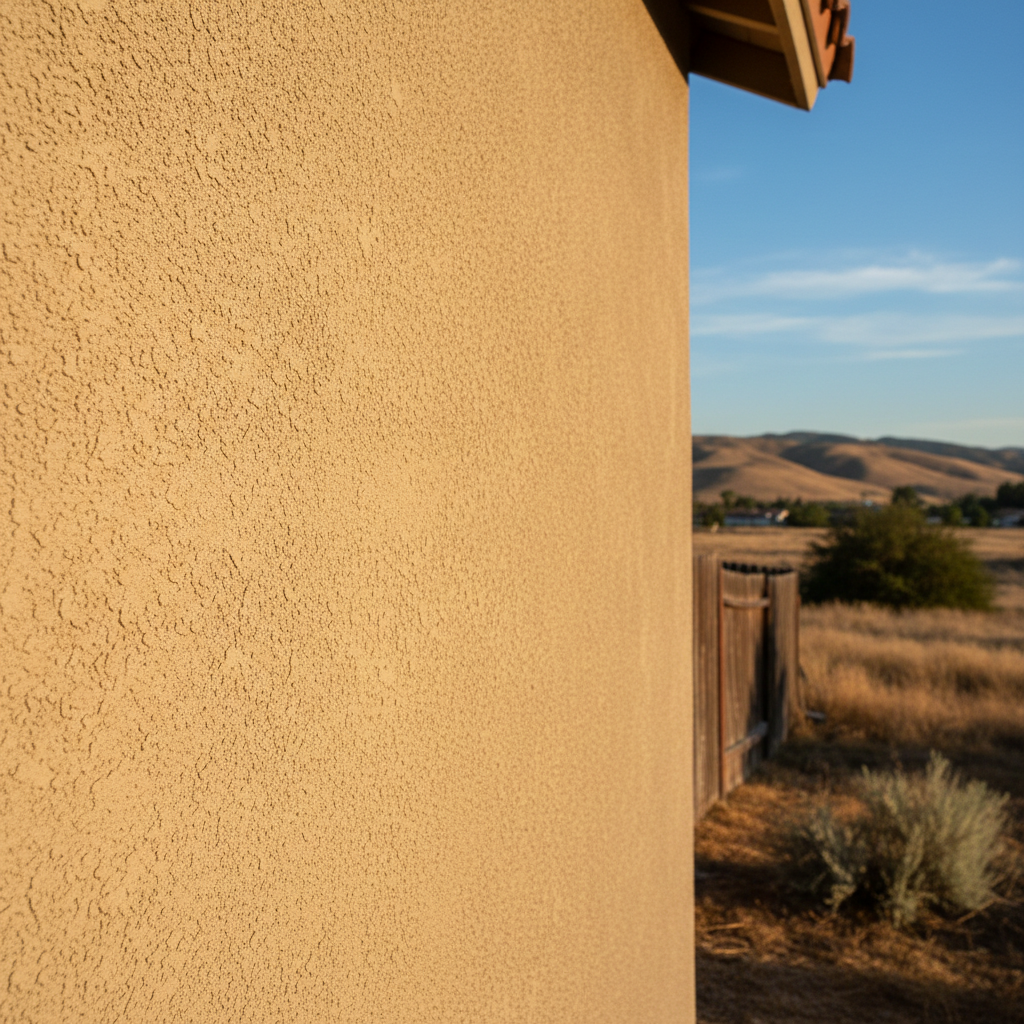 Completed stucco removal work at a residential property in Tracy, CA