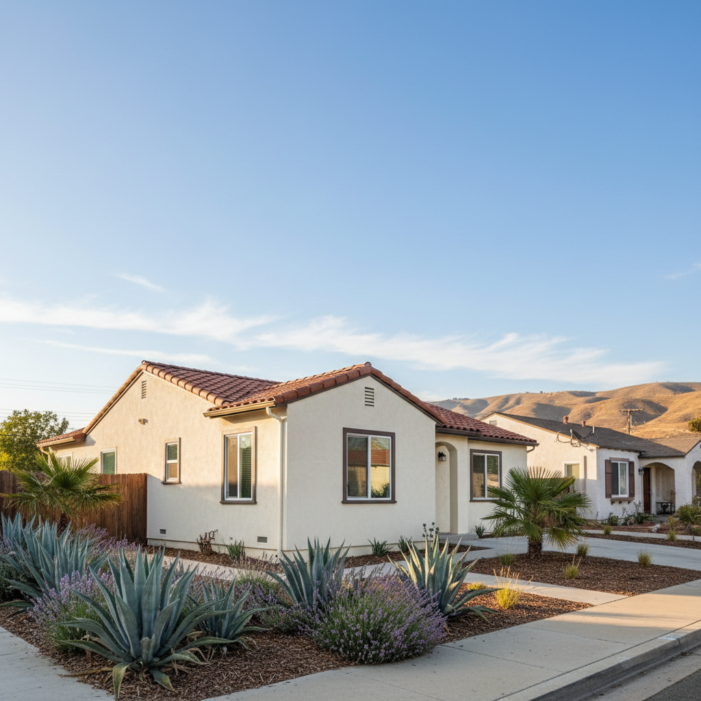 Completed stucco installation work at a residential property in National City, CA