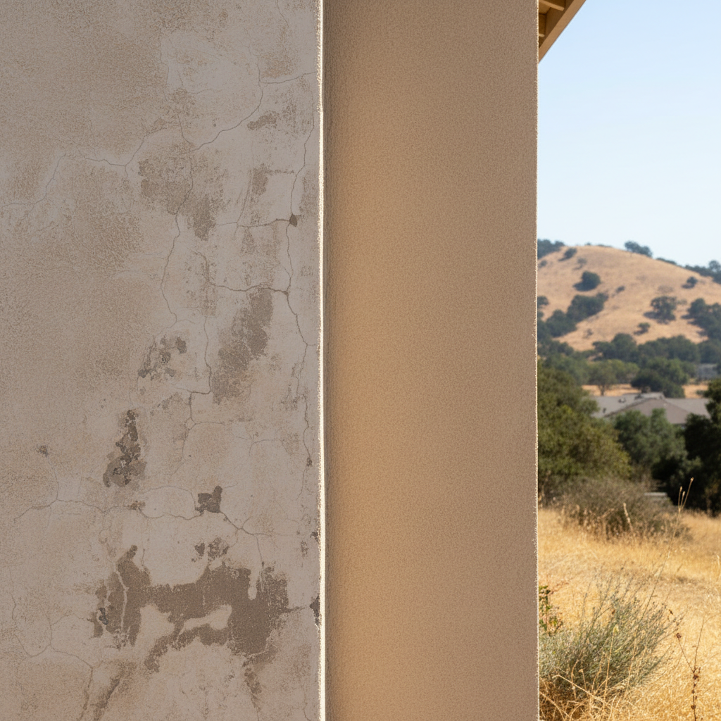 Completed stucco redashing work at a residential property in Antioch, CA