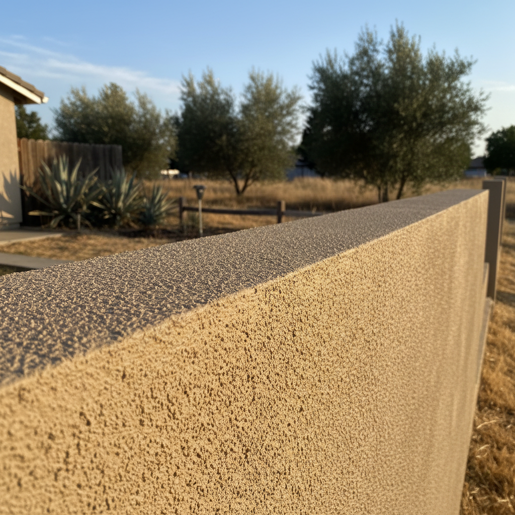 Completed stucco painting work at a residential property in Stockton, CA