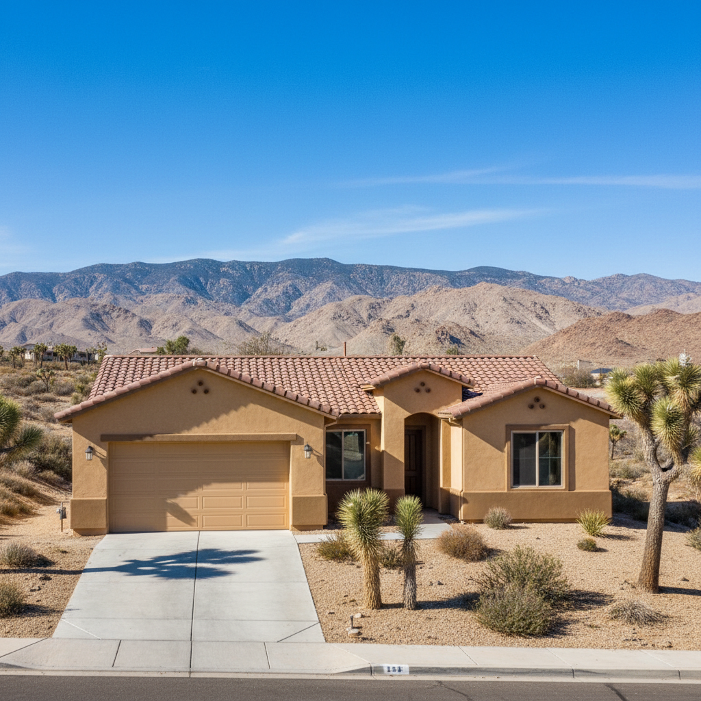 Completed residential stucco work at a residential property in Palmdale, CA