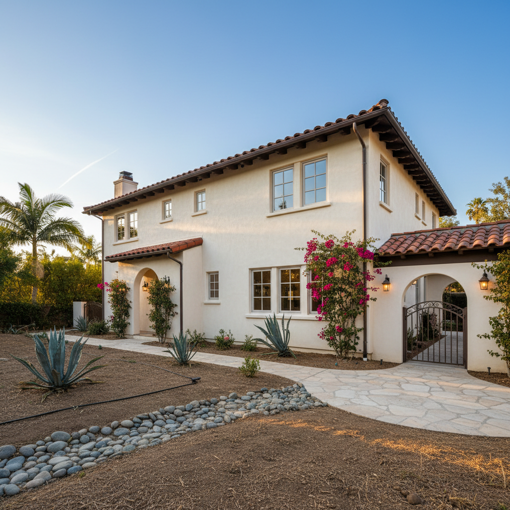 Completed eifs installation work at a residential property in Los Angeles, CA