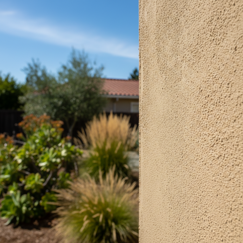 Completed stucco painting work at a residential property in Berkeley, CA