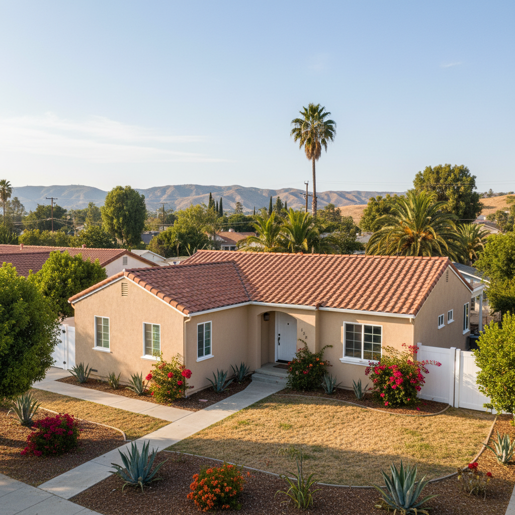 Completed stucco installation work at a residential property in North Hollywood, CA