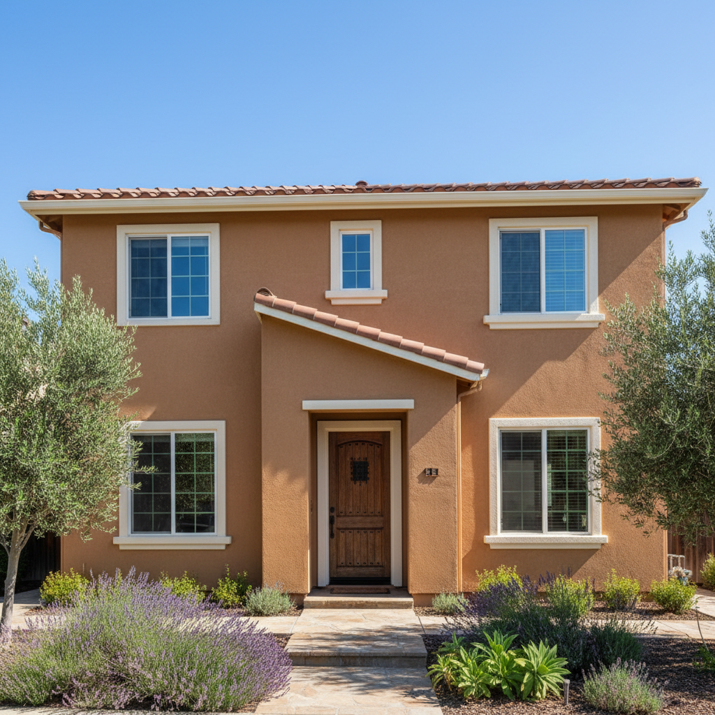 Completed stucco redashing work at a residential property in Sacramento, CA