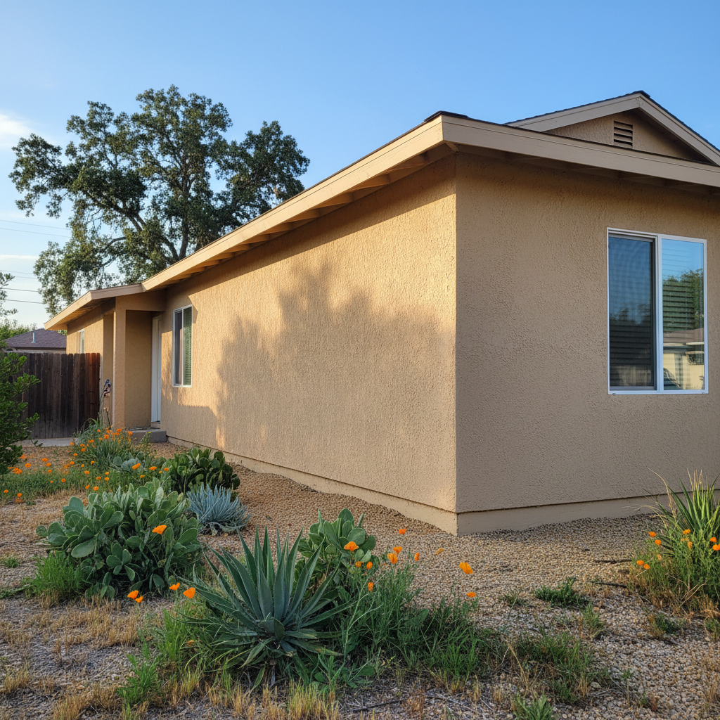 Completed commercial stucco work at a residential property in Modesto, CA