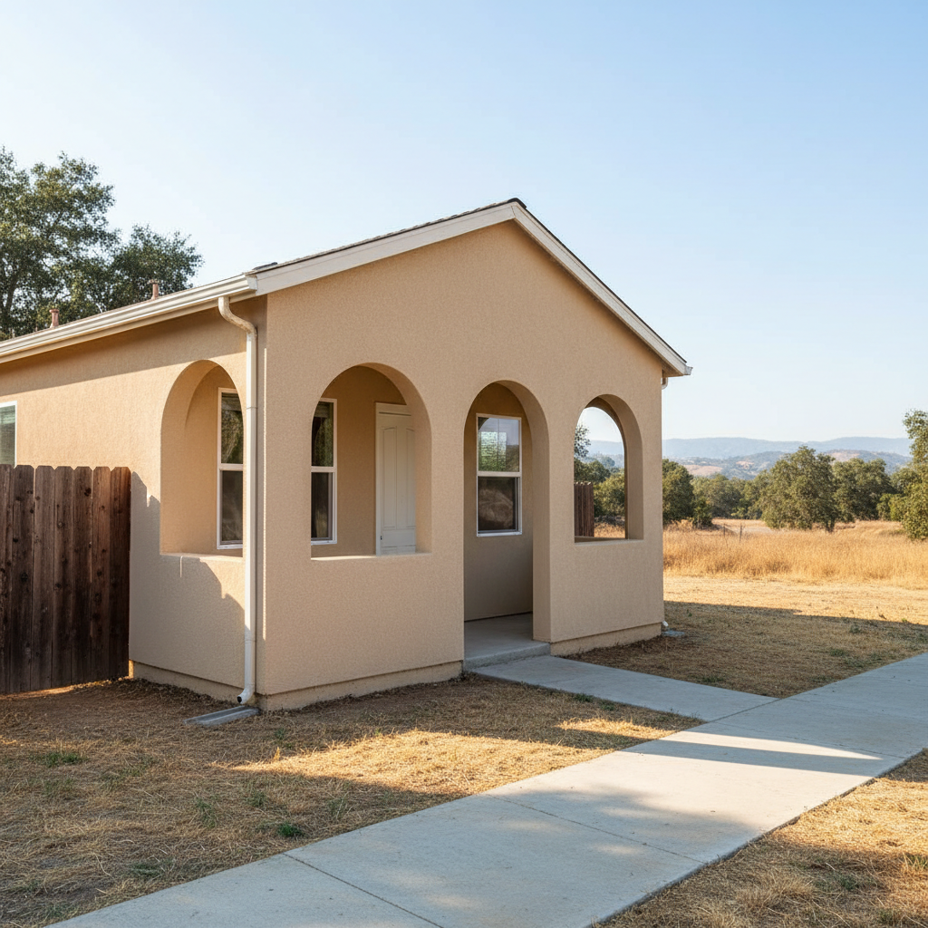 Completed commercial stucco work at a residential property in Madera, CA