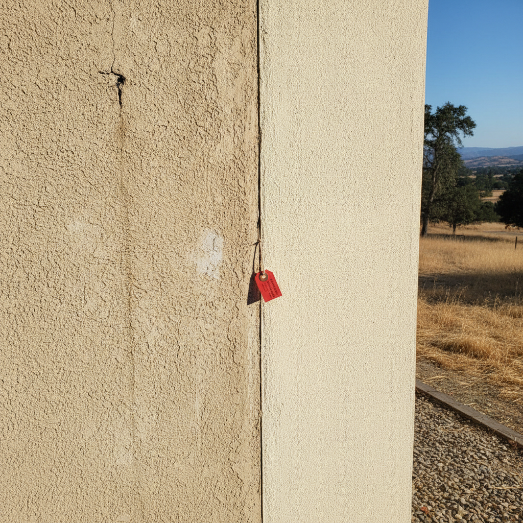 Completed stucco inspection work at a residential property in Madera, CA