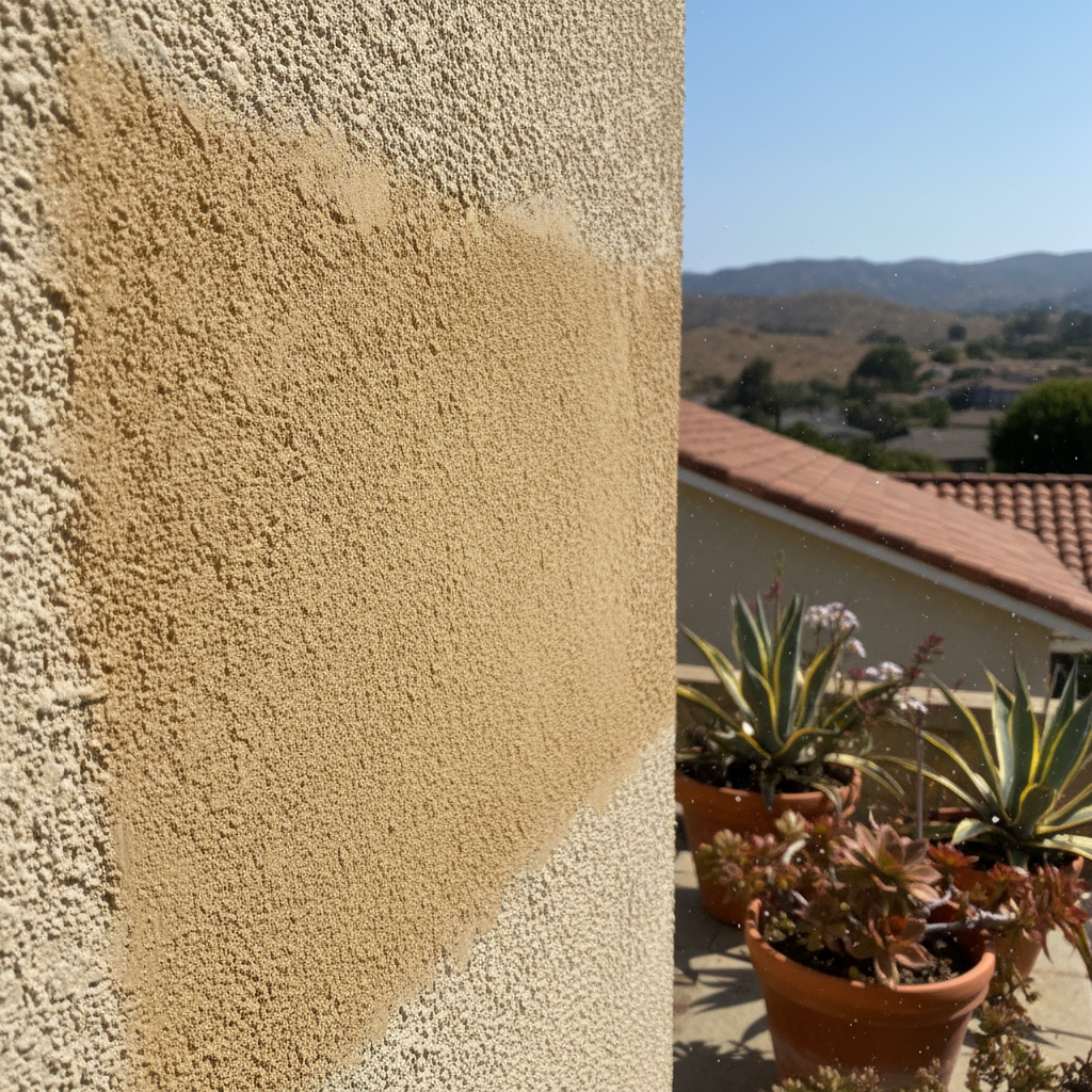 Completed stucco repair work at a residential property in Chula Vista, CA