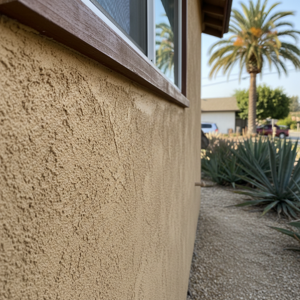 Completed stucco removal work at a residential property in National City, CA