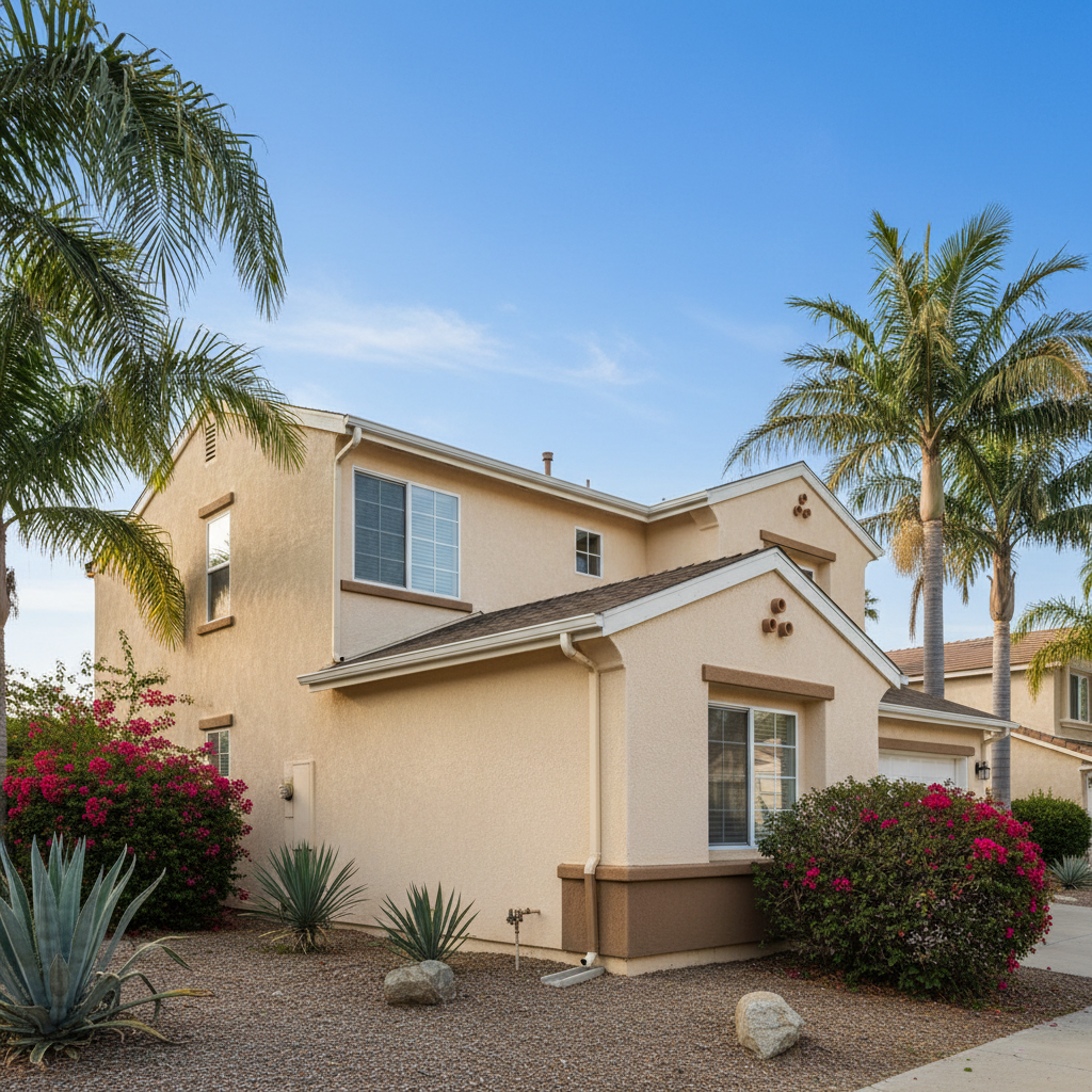 Completed stucco redashing work at a residential property in San Diego, CA
