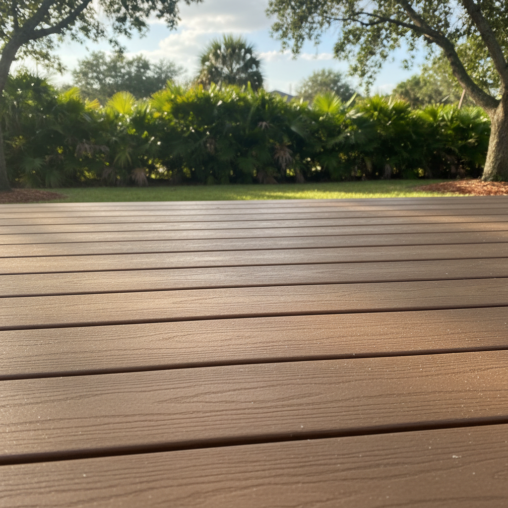Completed trex decks work at a residential property in St Cloud, FL
