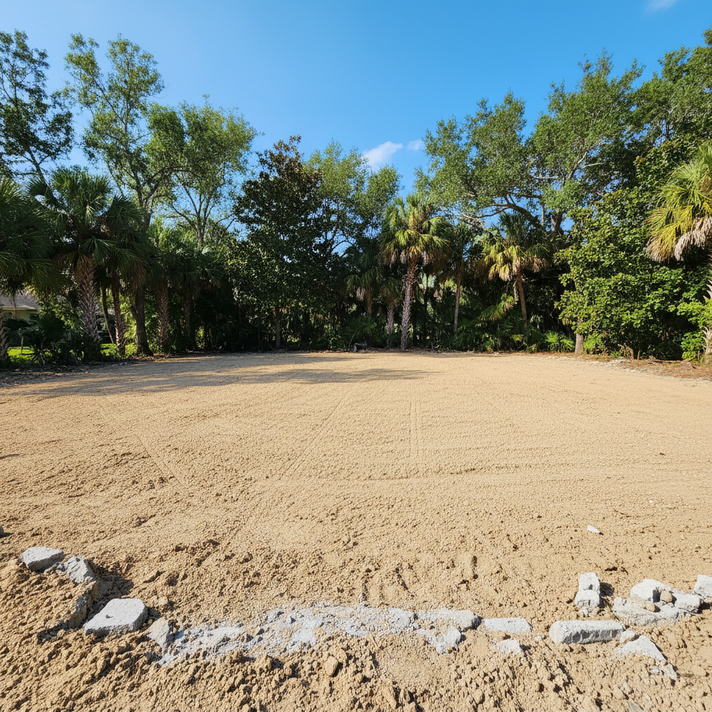 Completed excavation work at a residential property in Panama City, FL