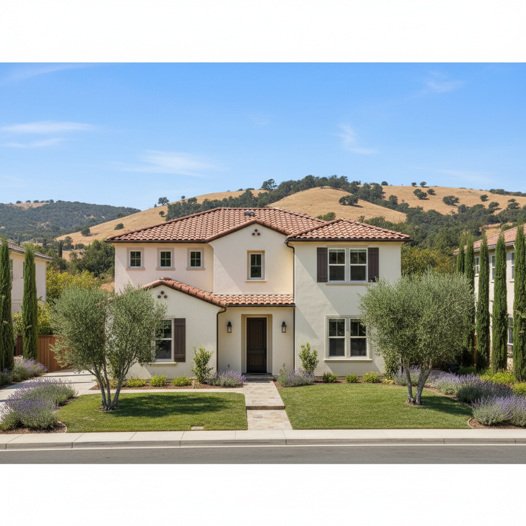 Completed stucco replacement work at a residential property in Los Gatos, CA