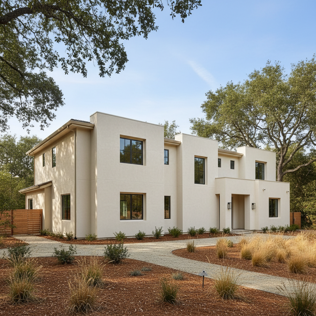 Completed eifs installation work at a residential property in Atherton, CA