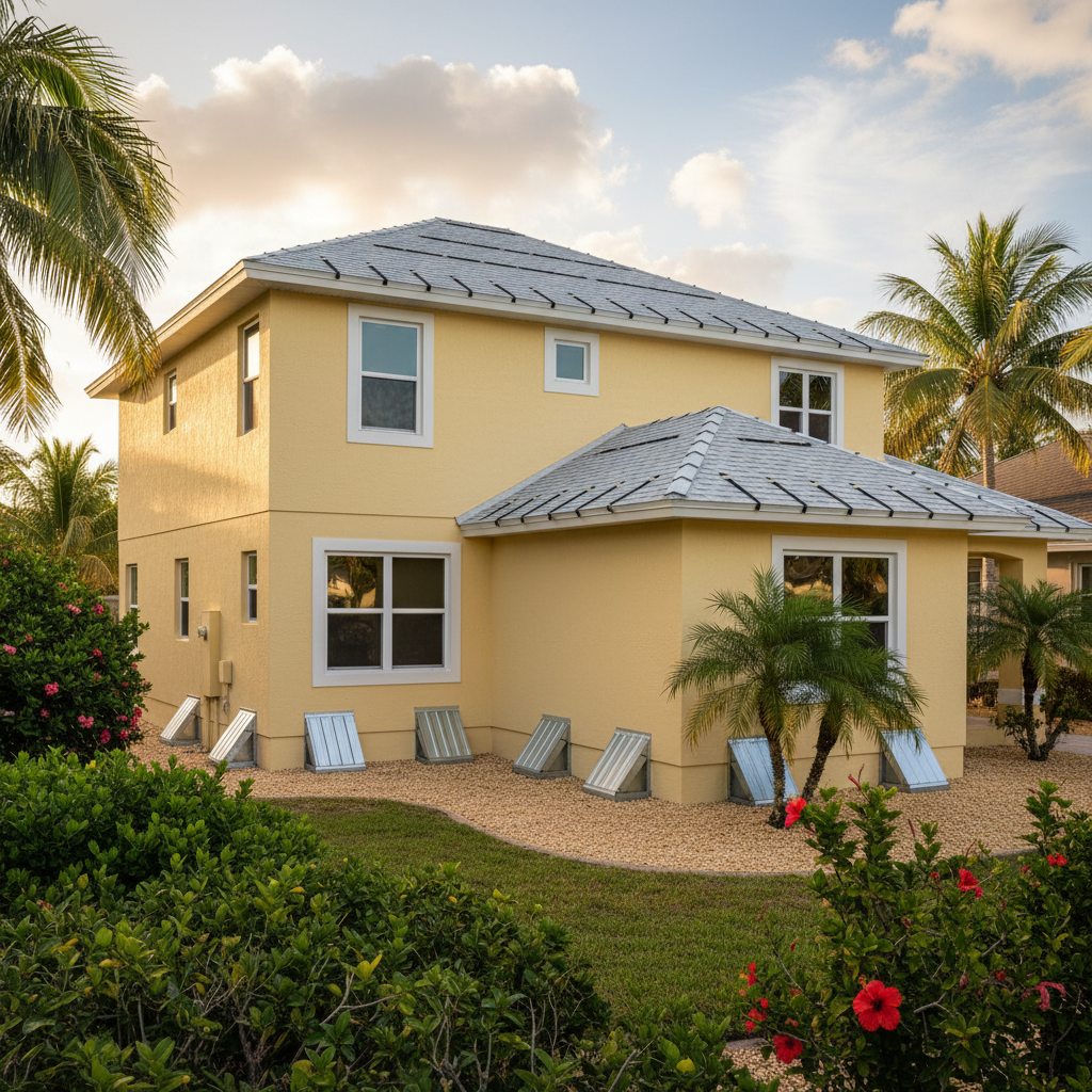 Completed wind & storm damage evaluation work at a residential property in Naples, FL