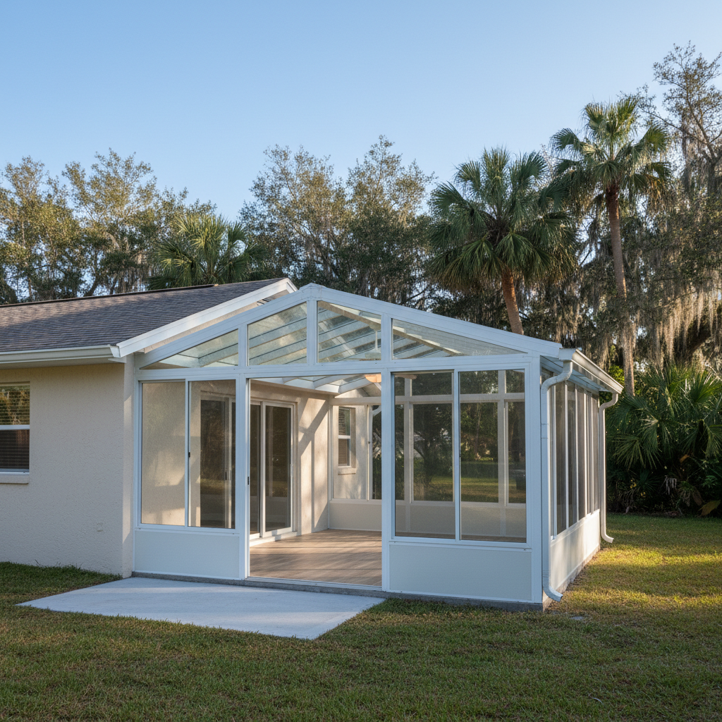 Completed sunroom design work at a residential property in Jacksonville, FL