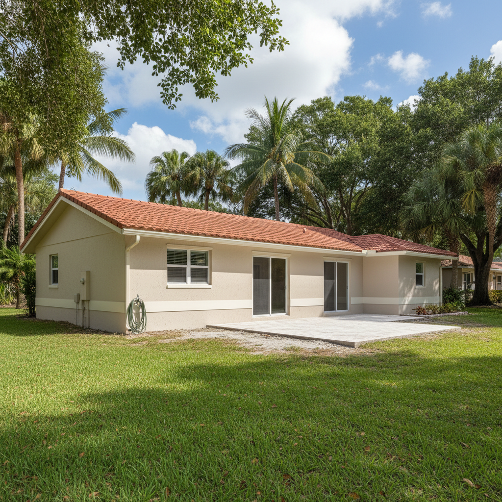 Completed flood restoration work at a residential property in Miramar, FL