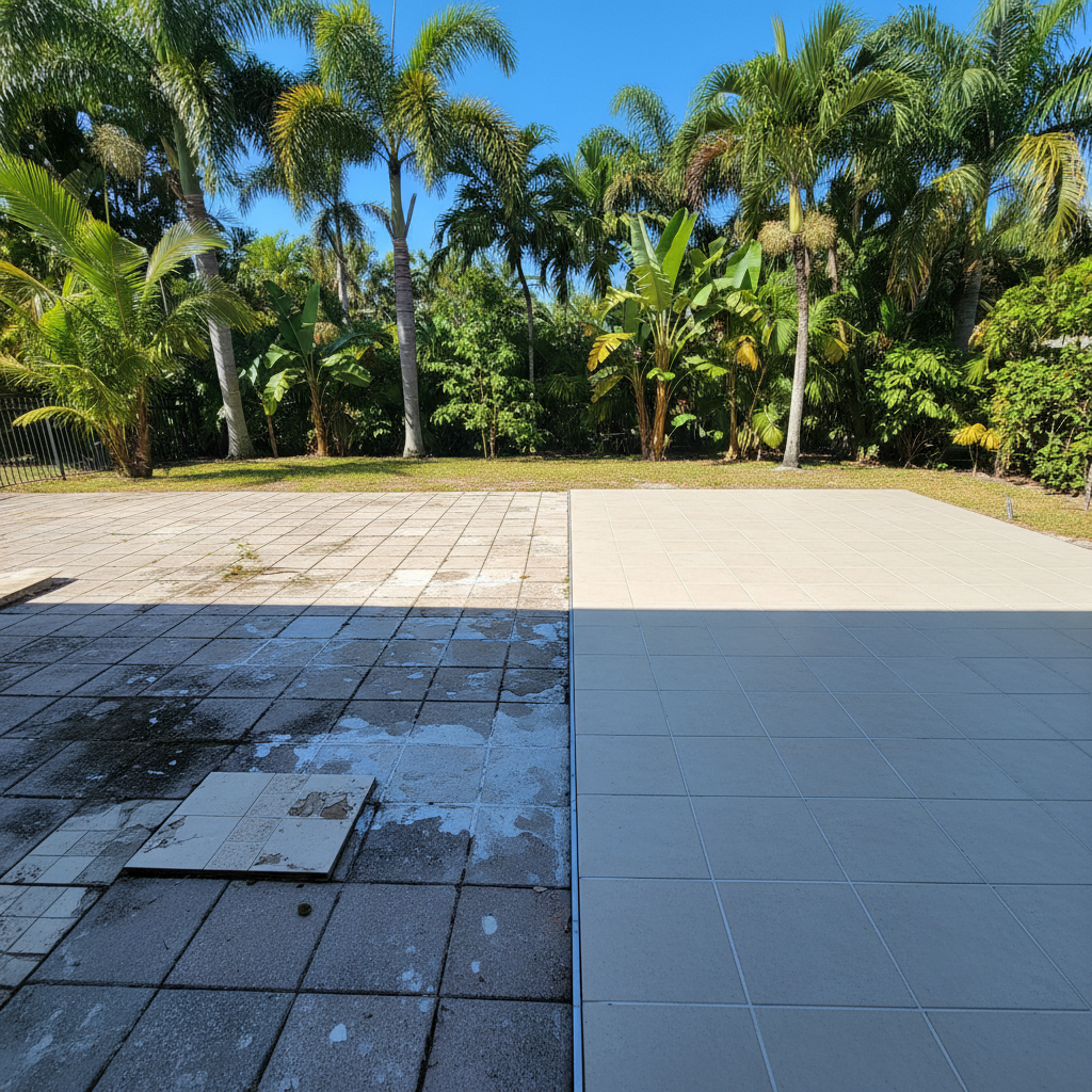 Completed flood damage restoration work at a residential property in Hollywood, FL