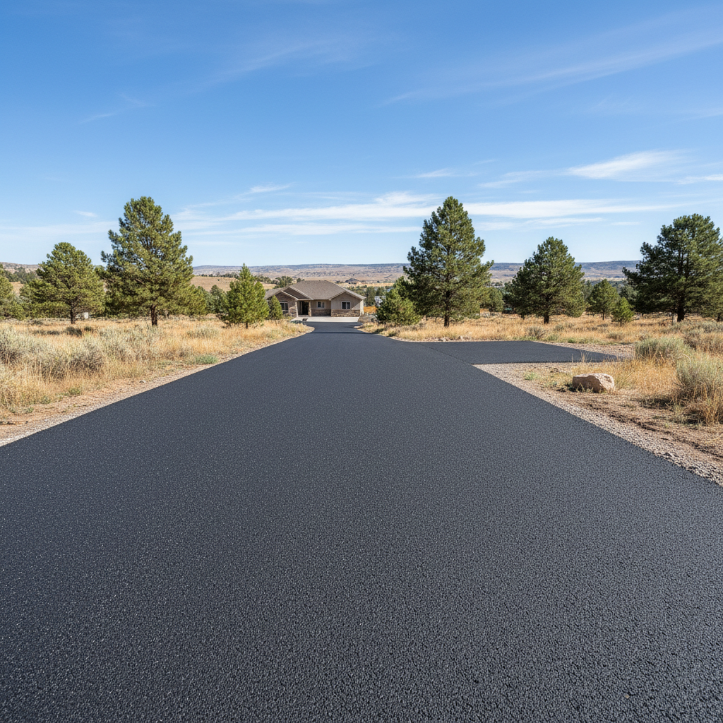 Completed parking lot paving work at a residential property in Boise, ID