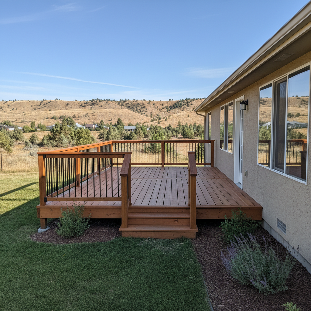 Completed deck repair work at a residential property in Boise, ID