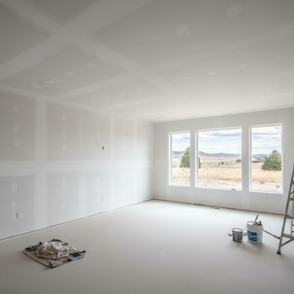 Completed drywall finishing work at a residential property in Boise, ID