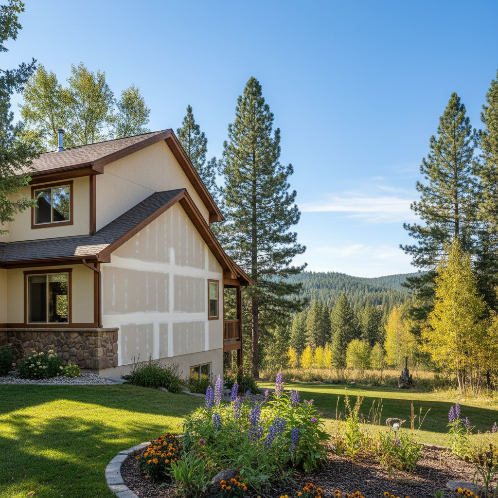 Completed drywall repair work at a residential property in McCall, ID
