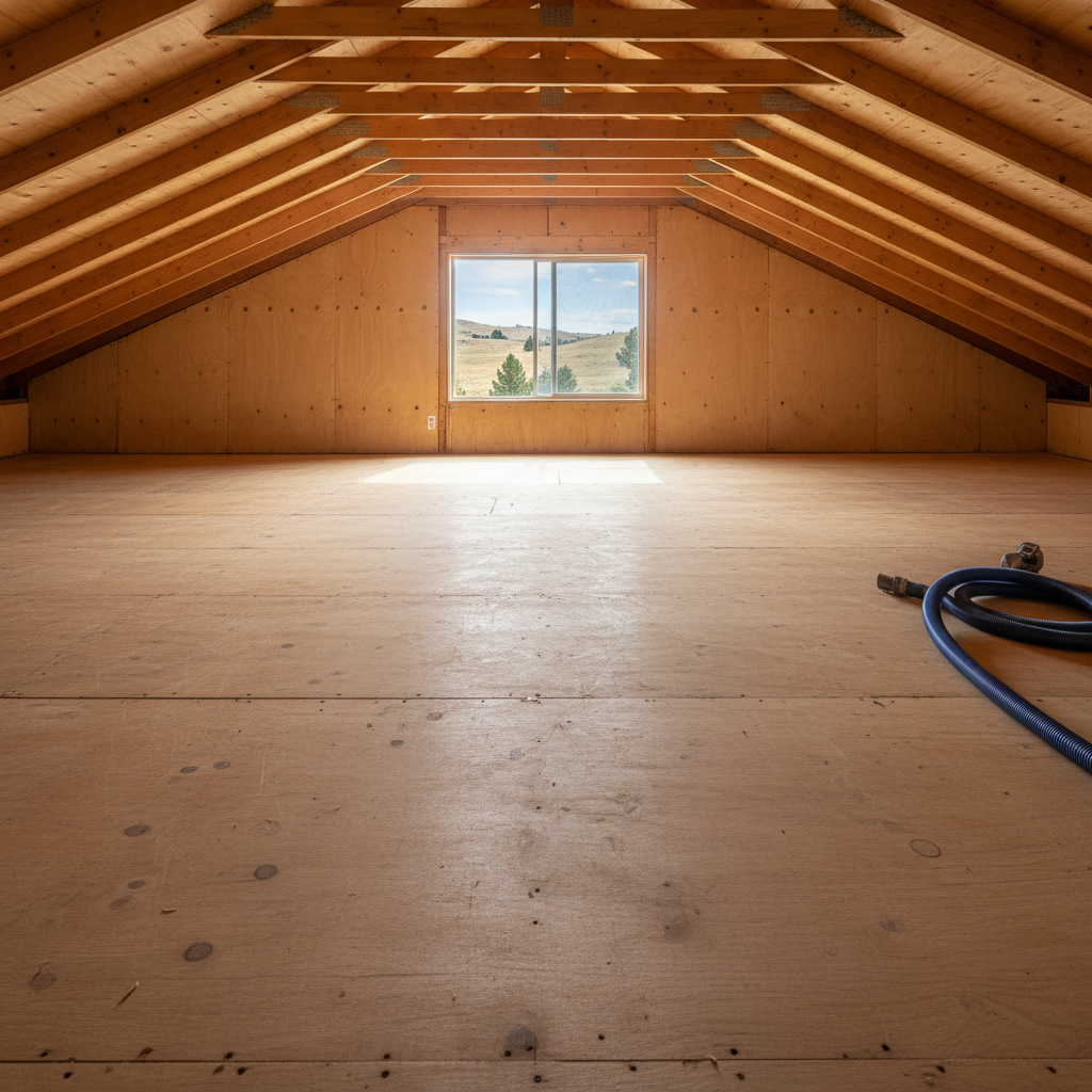 Completed insulation removal work at a residential property in Eagle, ID