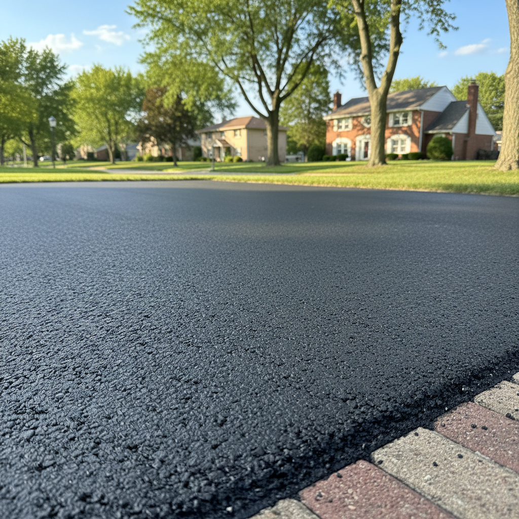 Completed asphalt milling work at a residential property in Franklin Park, IL