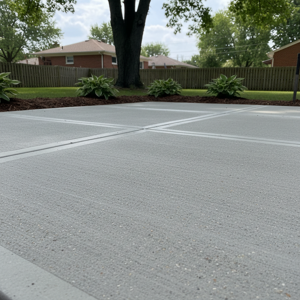 Completed concrete flatwork work at a residential property in Wheaton, IL