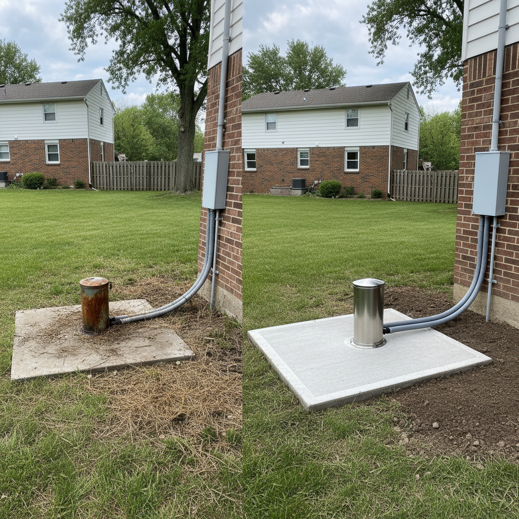 Completed well repair work at a residential property in Rockford, IL