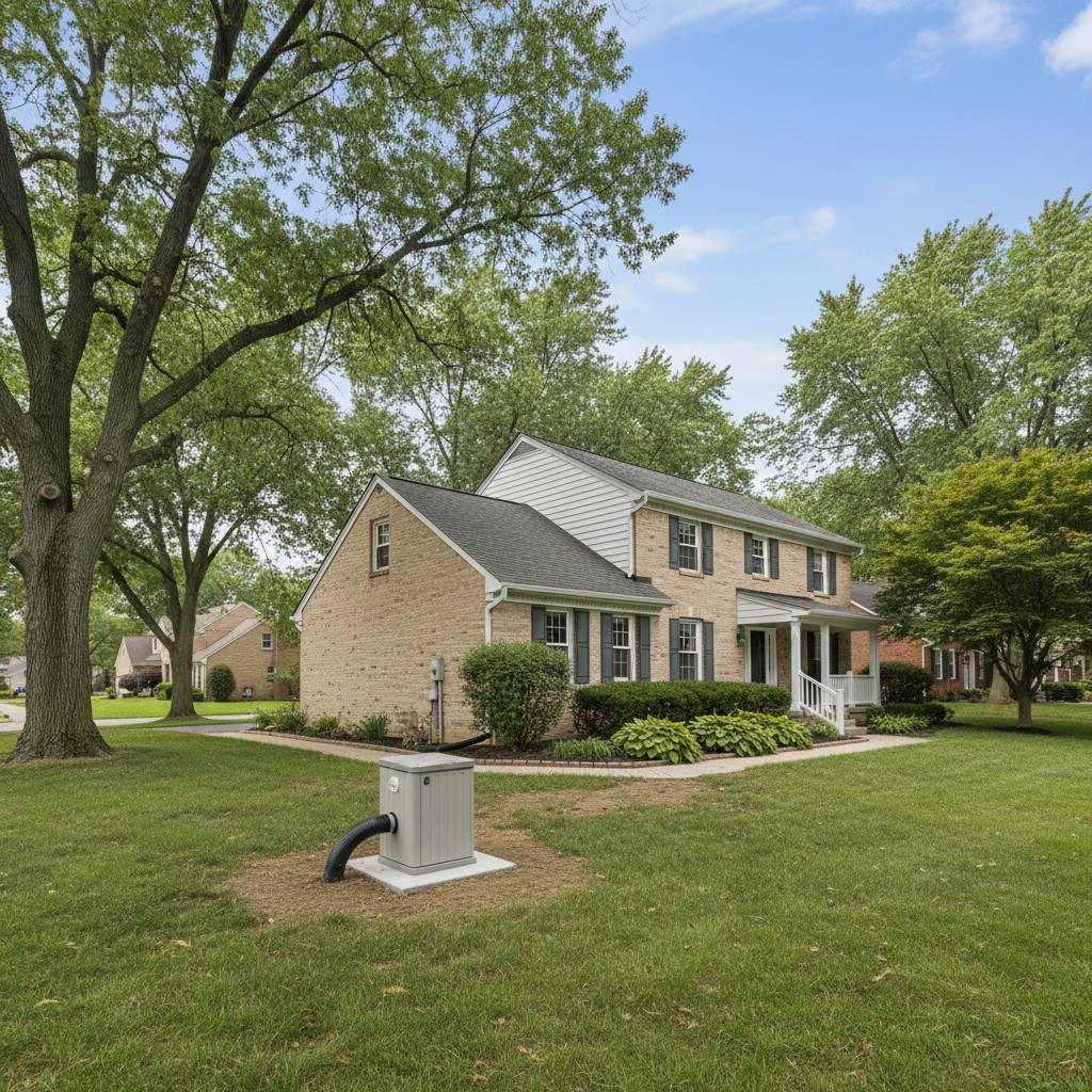 Completed pump installation work at a residential property in Rockford, IL