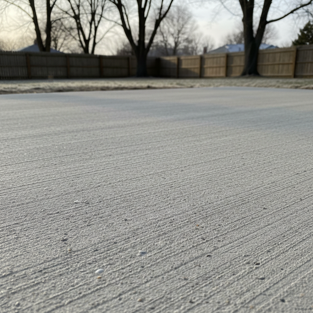 Completed concrete flatwork work at a residential property in Muncie, IN