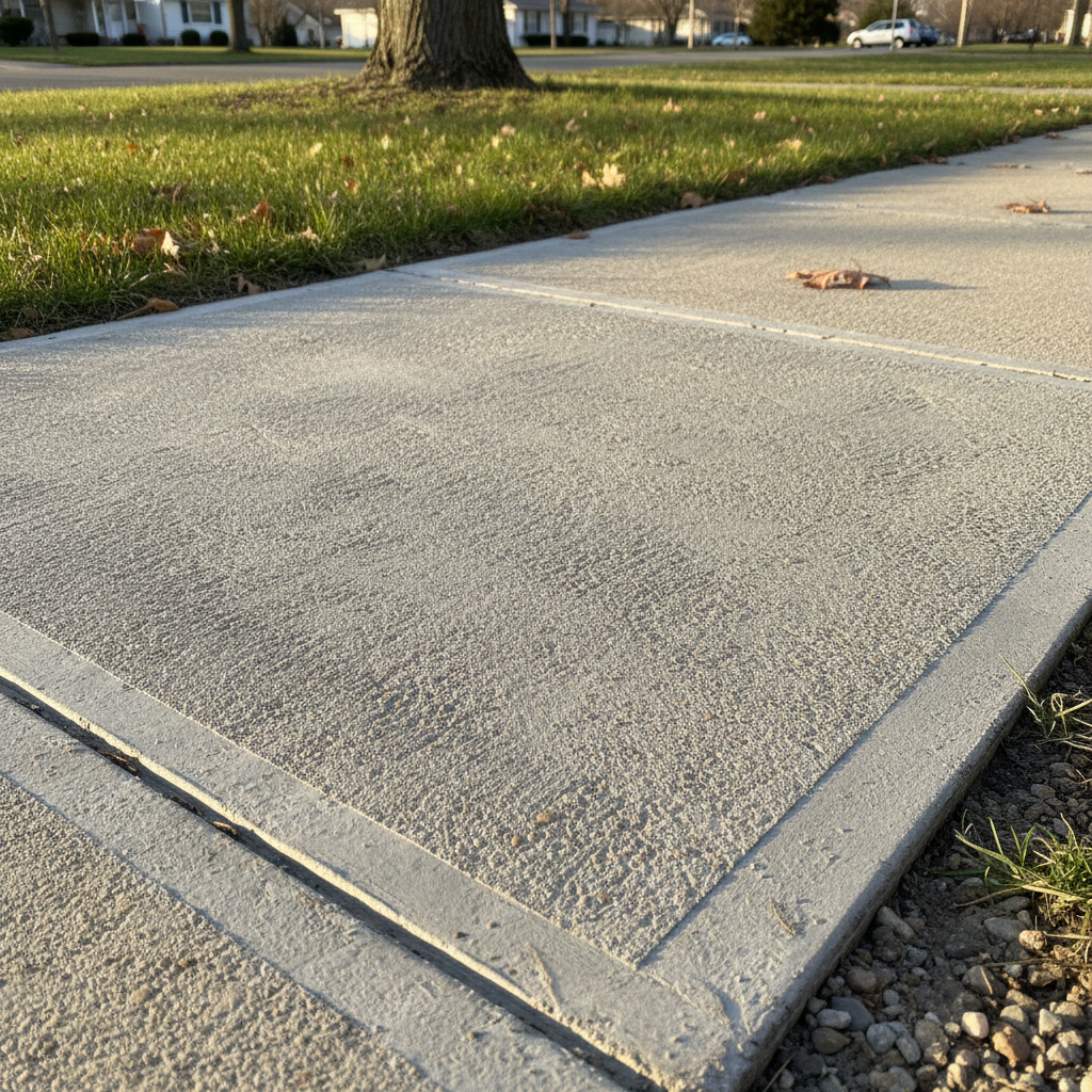 Completed concrete repair work at a residential property in Muncie, IN