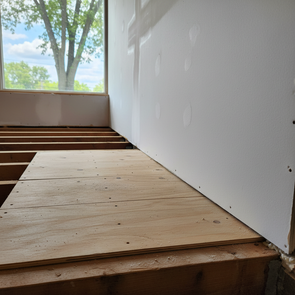 Completed flood damage restoration work at a residential property in Bellwood, IL