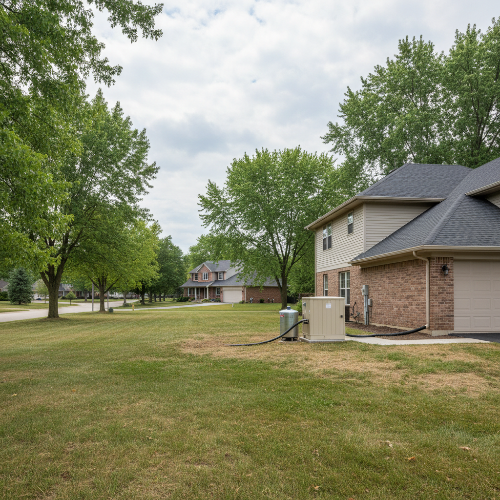 Completed pump installation work at a residential property in Rockford, IL
