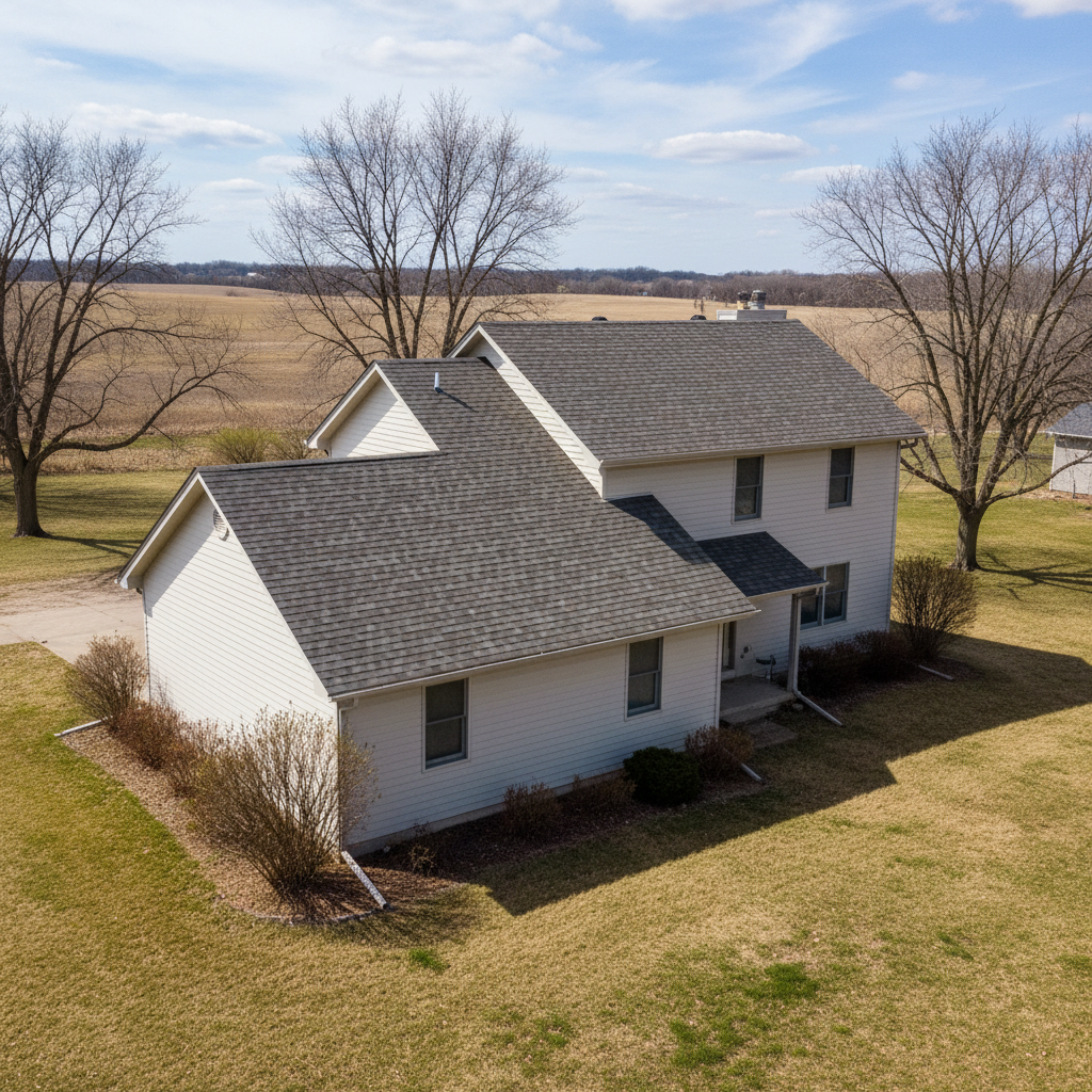 Completed roof inspection work at a residential property in Derby, KS