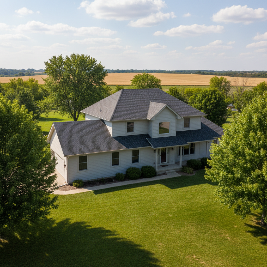 Completed new construction roofing work at a residential property in Derby, KS