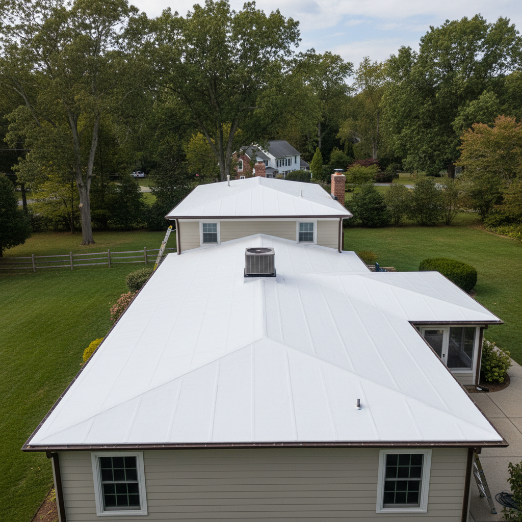 Completed commercial tpo roofing work at a residential property in Lexington, MA