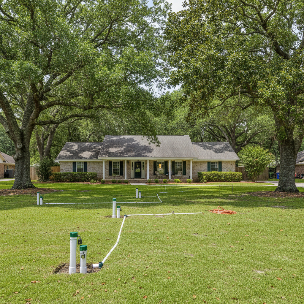 Completed environmental drilling work at a residential property in Gulfport, MS