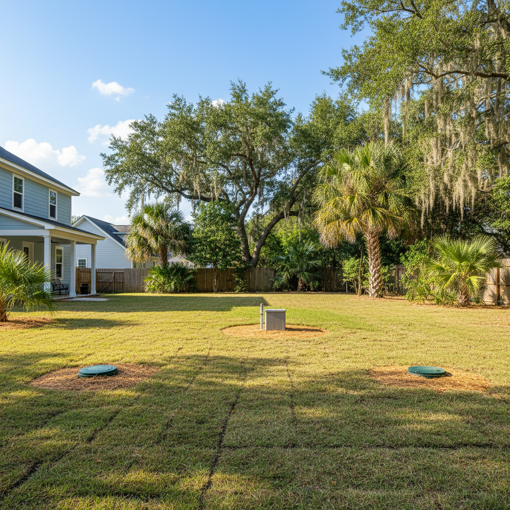 Completed geothermal drilling work at a residential property in Gulfport, MS