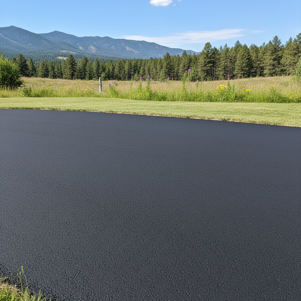 Completed slurry coating work at a residential property in Missoula, MT