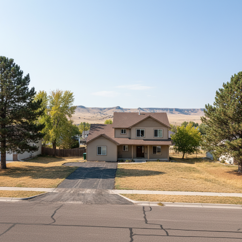 Completed asphalt milling work at a residential property in Billings, MT
