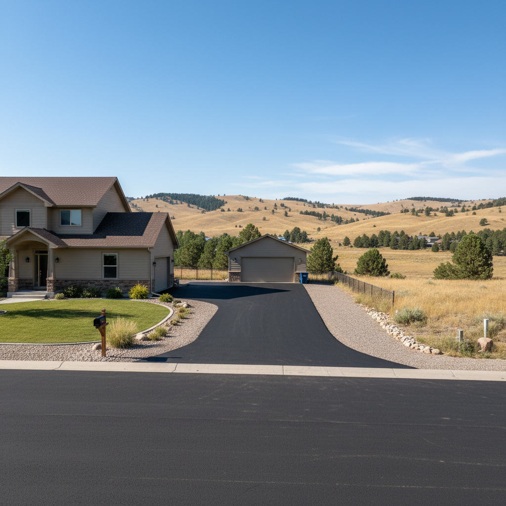 Completed residential asphalt work at a residential property in Billings, MT