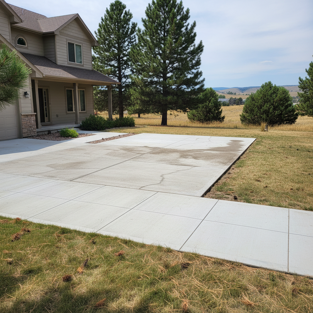 Completed concrete repair work at a residential property in Billings, MT