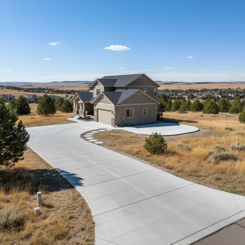 Completed concrete flatwork work at a residential property in Billings, MT