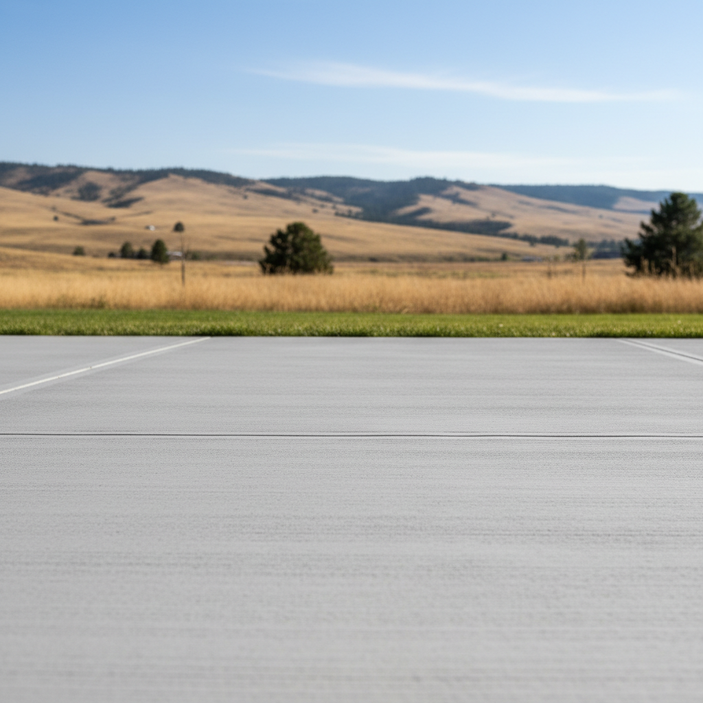 Completed concrete installation work at a residential property in Billings, MT