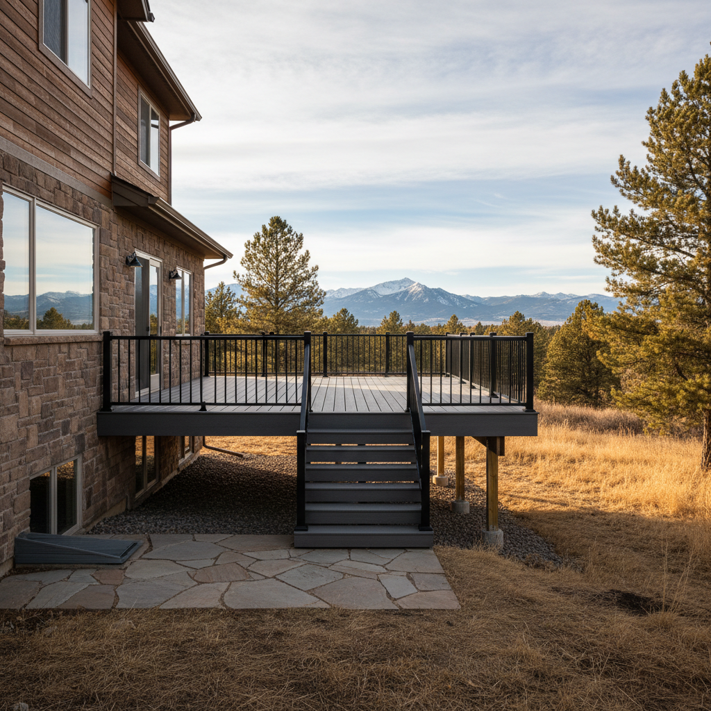 Completed metal decks work at a residential property in Billings, MT