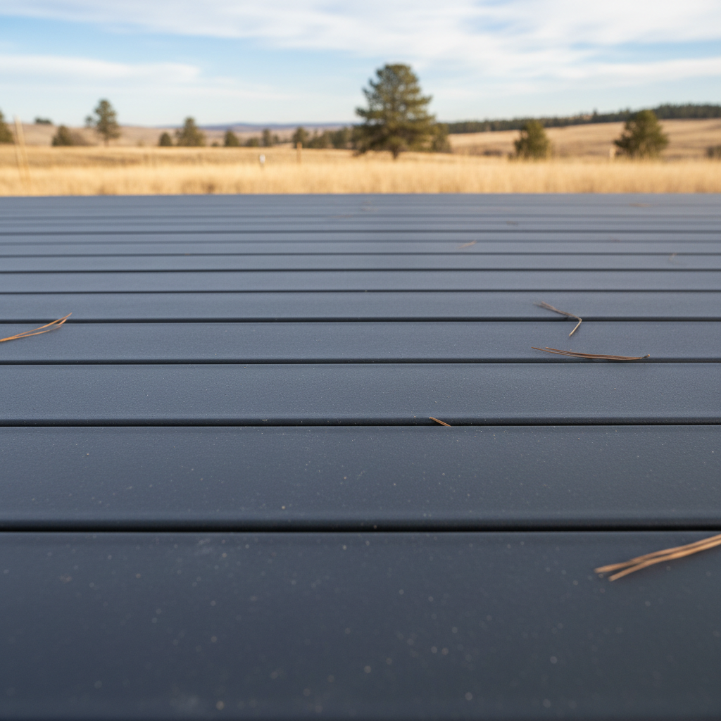Completed metal decks work at a residential property in Billings, MT