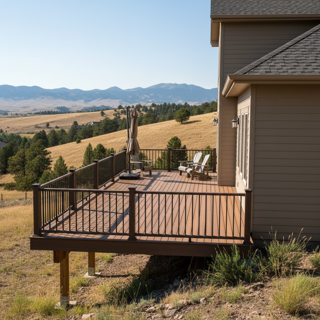 Completed metal decks work at a residential property in Billings, MT
